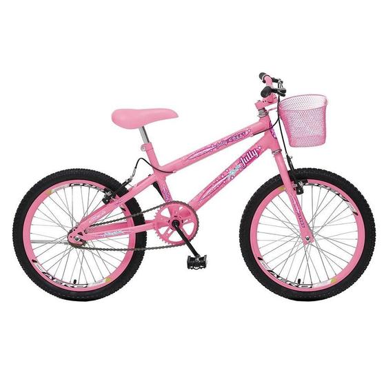 Imagem de Bicicleta Infantil Colli July, Aro 20, 21 Marchas, Quadro de Aço Carbono, Freios V-Break, Com Cesto, Laranja