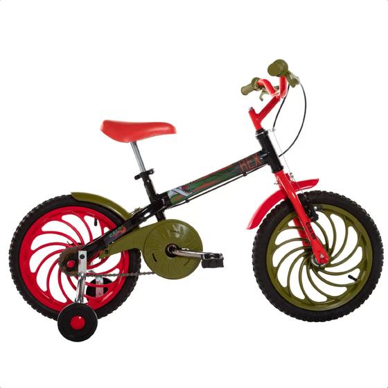 Imagem de Bicicleta Infantil com Rodinhas Power Rex Aro 16 Até 25Kg Selim Macio e Confortável T10R16V1 Caloi - 004810.19000