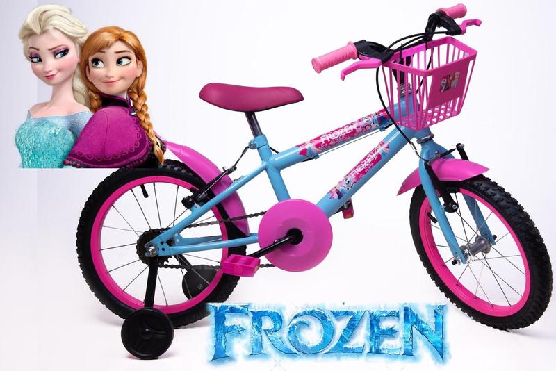 Bicicleta Infantil Feminina Aro 16 - Azul - Personagem Menor preço em Bicicleta Infantil Feminina Aro 16 - Azul - Personagem