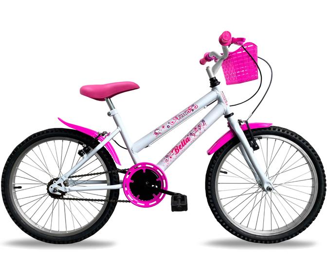 Imagem de Bicicleta infantil feminina  aro 20 natural comum branca