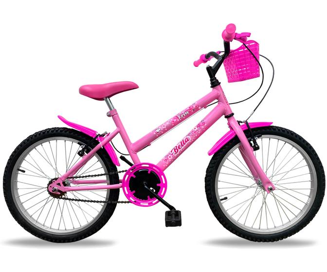 Imagem de Bicicleta infantil feminina  aro 20 natural comum rosa