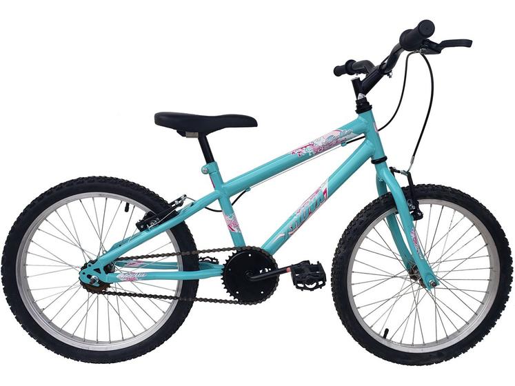 Bicicleta Infantil Feminina Aro 20 Rebaixada MTB Bella Azul Turquesa - Xnova Menor preço em Bicicleta Infantil Feminina Aro 20 Rebaixada MTB Bella Azul Turquesa - Xnova