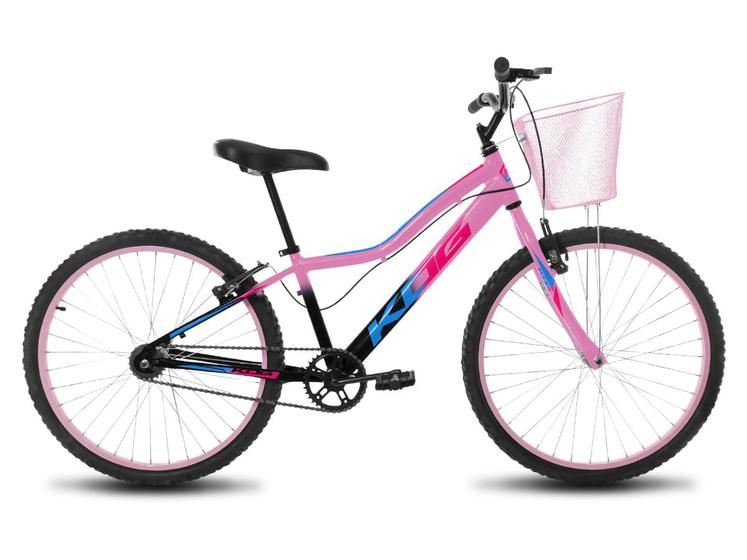 Imagem de Bicicleta Infantil Feminina Aro 24 KOG Alumínio Com Cestinha