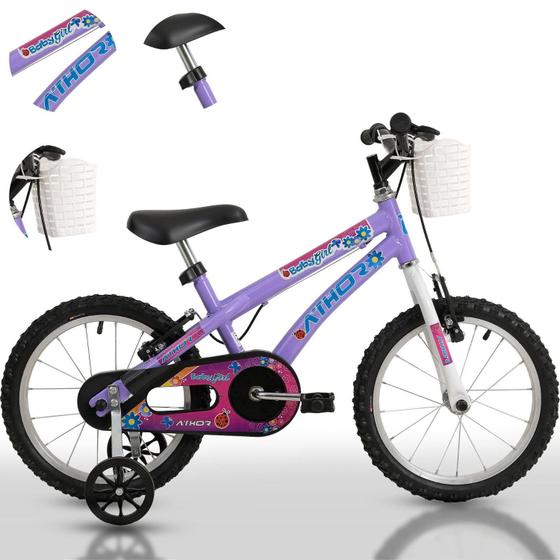 Imagem de Bicicleta Infantil Feminina Baby Girl Aro 16 Athor Rodinhas