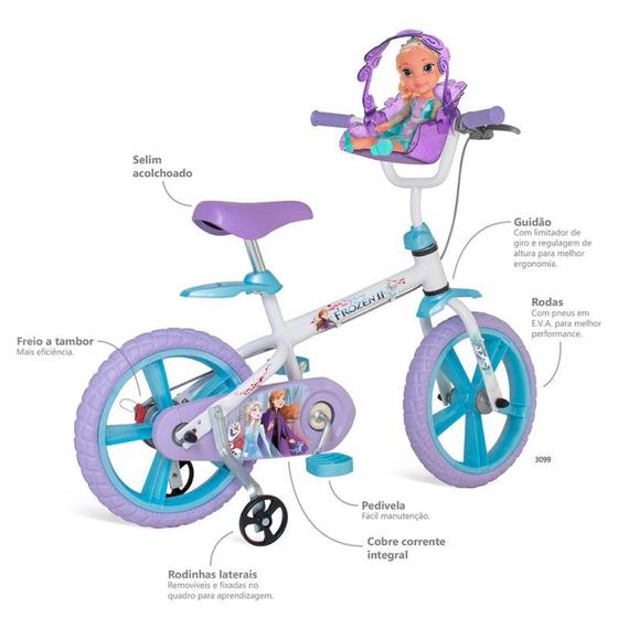 Imagem de Bicicleta Infantil Frozen 2 Aro 14 da Disney