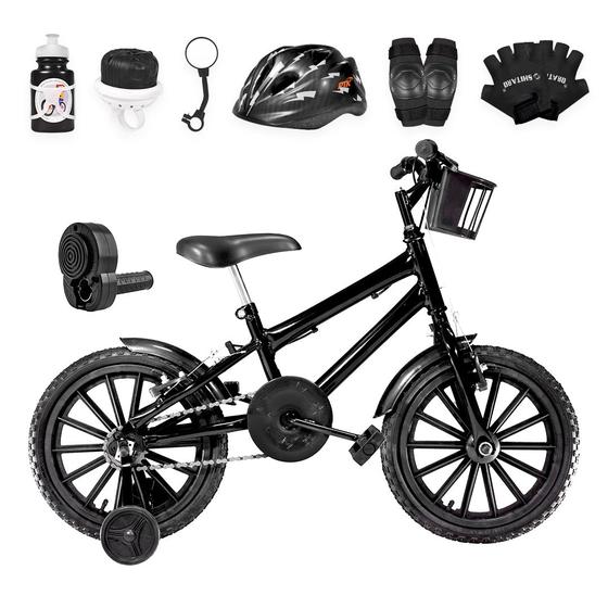 Imagem de Bicicleta Infantil Masculina Aro 16 Nylon + Kit Premium