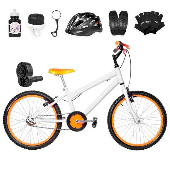 Imagem de Bicicleta Infantil Masculina Aro 20 Alumínio Colorido + Kit Premium