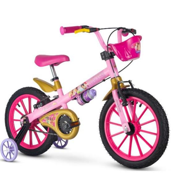 Imagem de Bicicleta Infantil Nathor Aro 16 Princesas Com Rodinhas