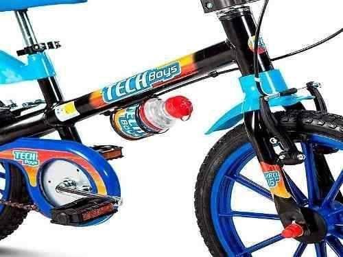 Imagem de Bicicleta Infantil Nathor Aro16 Menino Tech Boys 5 A 8 Anos