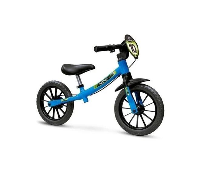 Imagem de Bicicleta Infantil Nathor Equilíbrio - Balance Bike Azul - Selim PU