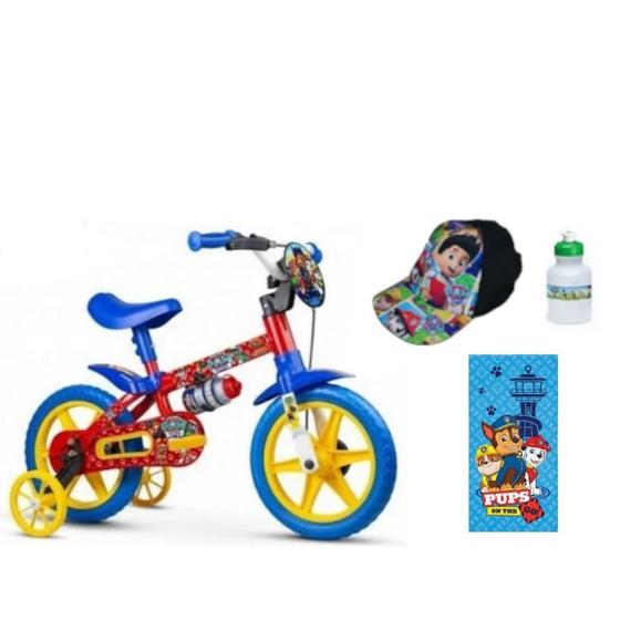 Imagem de Bicicleta Infantil Rodinha Criana Patrulha Canina - 4 Itens