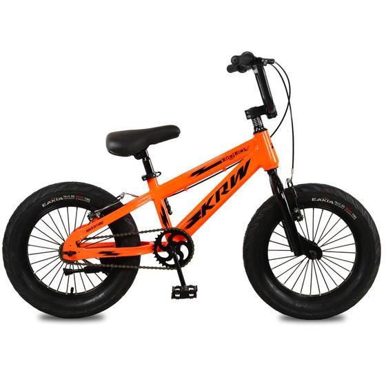 Bicicleta KRW Infantil Aro 16 BigBoy Menino Aço Carbono Freio V-Brake com Descanço Lateral M16 Menor preço em Bicicleta KRW Infantil Aro 16 BigBoy Menino Aço Carbono Freio V-Brake com Descanço Lateral M16