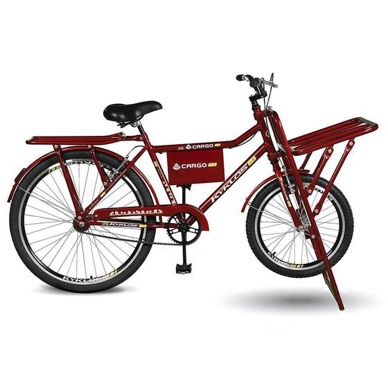 Bicicleta Kyklos Cargo 4.5 Aro 26 Rígida 1 Marcha - Vermelho