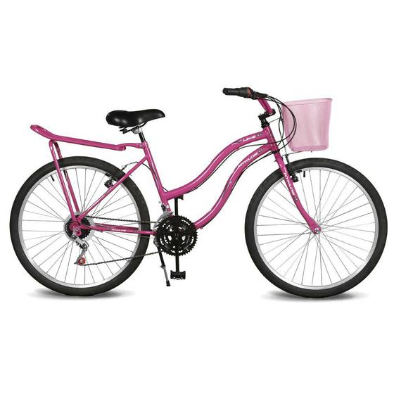 Bicicleta Kyklos Leme 6.9 Aro 26 Rígida 21 Marchas - Rosa