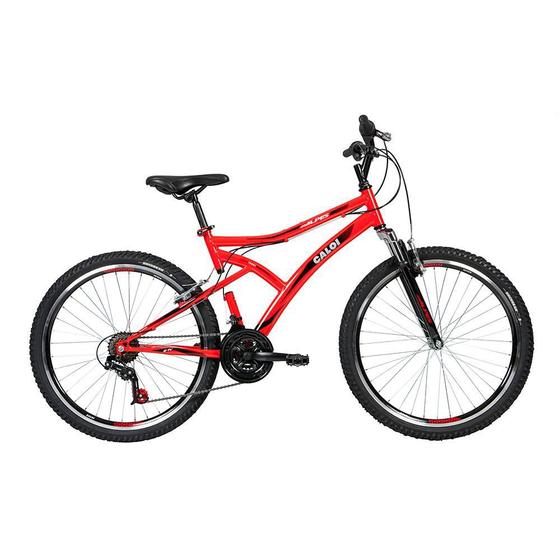 Imagem de Bicicleta Lazer Caloi Alpes Aro 26 - Susp Dianteira - 21 Velocidades - Vermelho