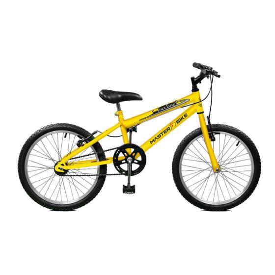 Bicicleta Master Bike Ciclone Aro 20 Rígida 1 Marcha - Amarelo/preto