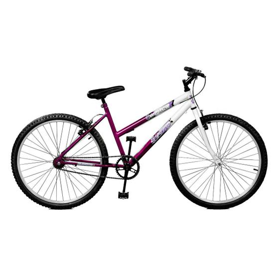 Bicicleta Master Bike Feline Aro 26 Rígida 21 Marchas - Branco/violeta