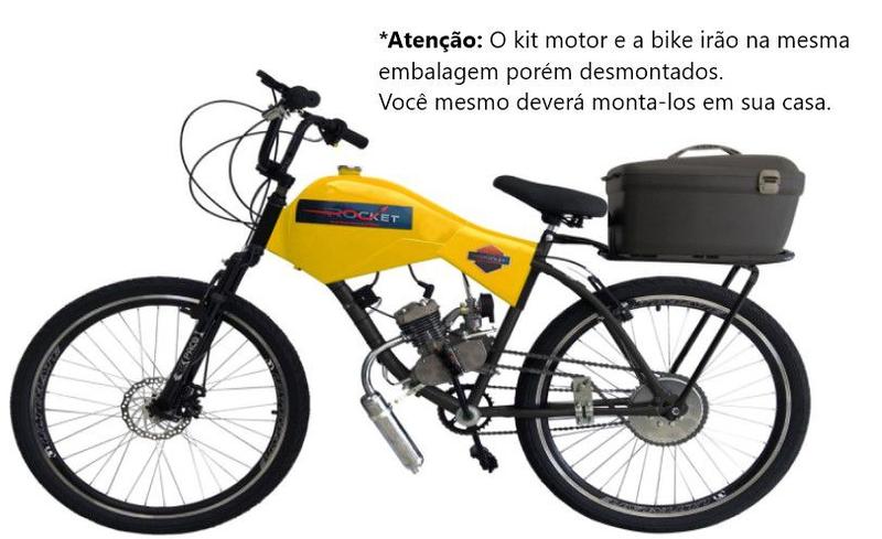 Imagem de Bicicleta Motorizada Carenada Cargo Fr/ Disk (kit & bike Desmontada)