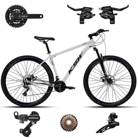 Imagem de Bicicleta Mtb Ksw Xlt Aro 29 Aluminio 21v Disco Modelo Shimano Suspensao 80mm