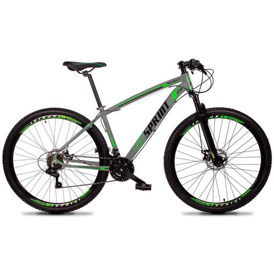 Bicicleta Gt Sprint Volcon T15 Aro 29 Susp. Dianteira 21 Marchas - Cinza/verde