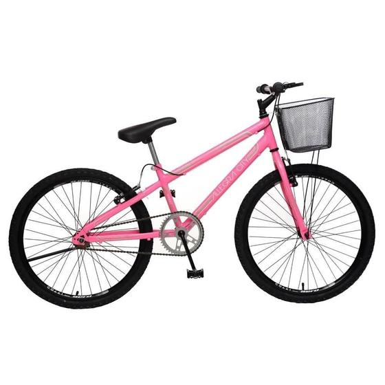 Bicicleta para Adulto Colli Allegra City, Aro 24, Aço Carbono, Freios V-Brake, Rosa Menor preço em Bicicleta para Adulto Colli Allegra City, Aro 24, Aço Carbono, Freios V-Brake, Rosa