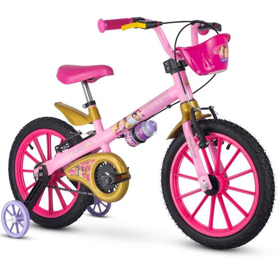 Bicicleta para menina Aro 16 Princesas da Disney - Nathor - Bicicleta ...