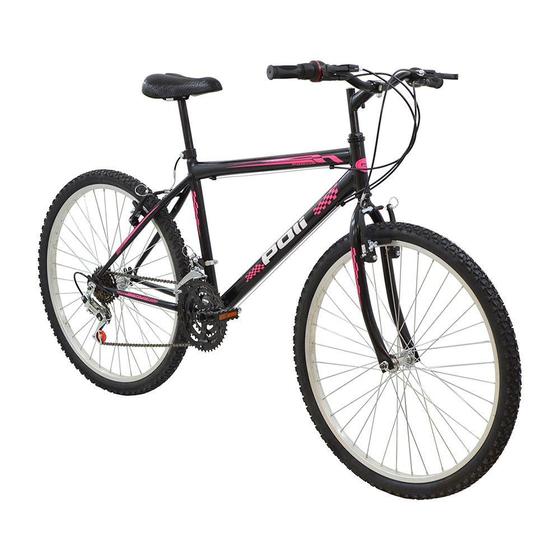 Imagem de Bicicleta Polimet MTB Poli Podium Quadro 17/Aro 26/18 Velocidades Preto/Rosa 7702