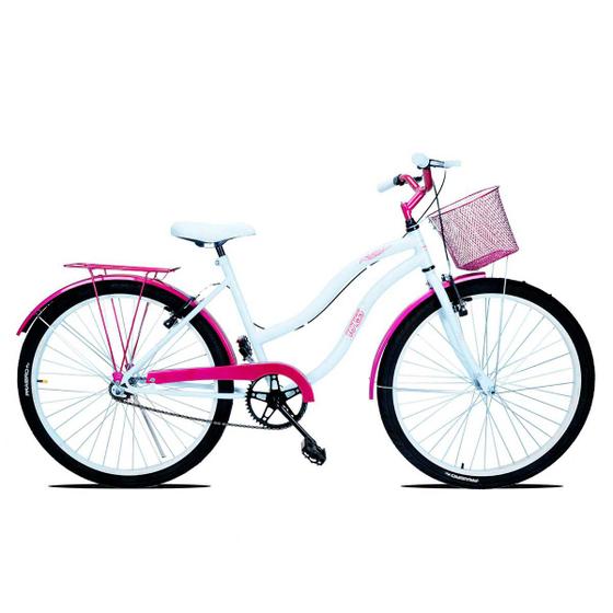 Imagem de Bicicleta Retro Aro 26 Feminina Forss Hello Pink