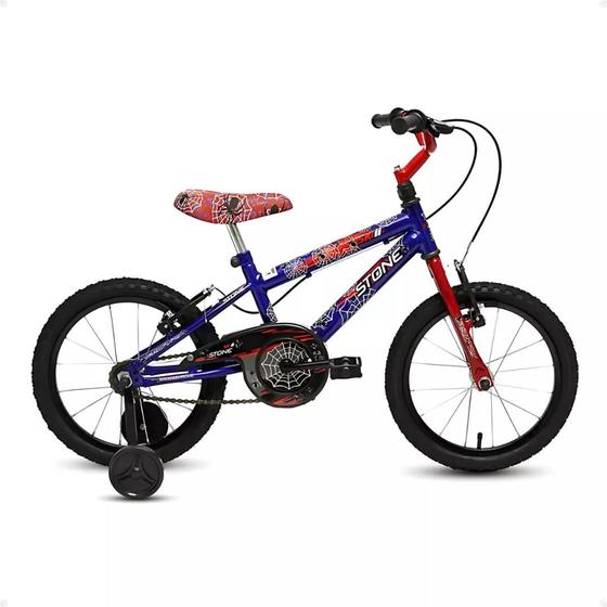 Imagem de Bicicleta SK-II Azul E Vermelho Aranha Aro 16 Stone Bike