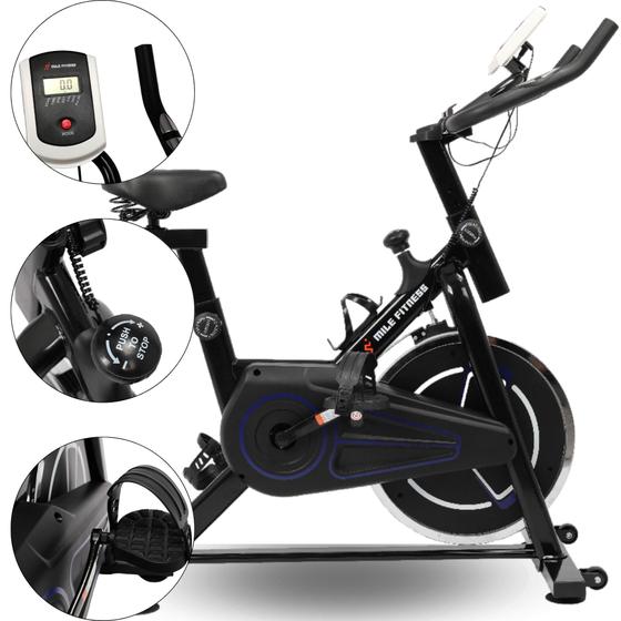 Bicicleta Spinning Ergométrica Profissional Mile Fitness Roda de Inércia 8kg Treino Intenso em Casa Evolux Menor preço em Bicicleta Spinning Ergométrica Profissional Mile Fitness Roda de Inércia 8kg Treino Intenso em Casa Evolux