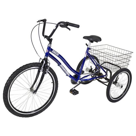 Imagem de Bicicleta Triciclo 3 Rodas- Azul Freio V-Brake