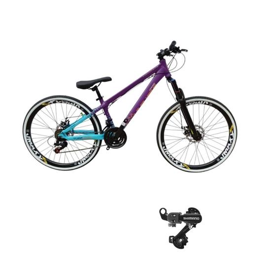 Imagem de Bicicleta Tuff 44 Vikngx Cambio Shimano Traseiro Aro 26 Aluminio 21V Unissex 