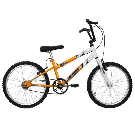 Bicicleta Ultra Bikes Pro Tork Ultra Rebaixada Aro 20 Rígida 1 Marcha - Branco/laranja