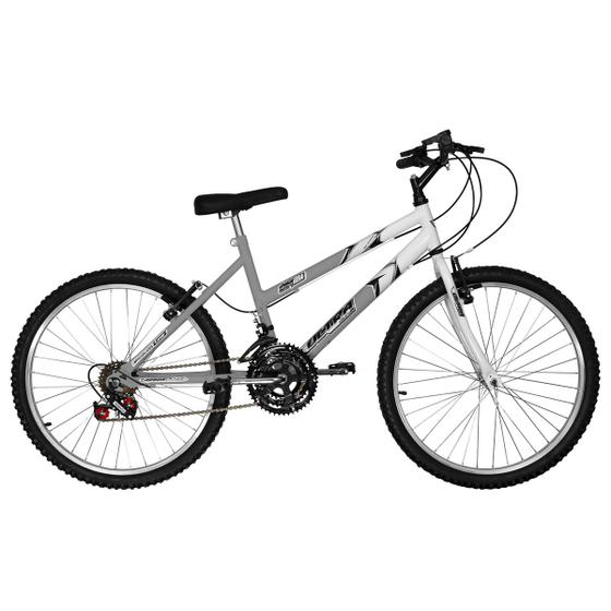 Bicicleta Ultra Bikes Pro Tork Aro 24 Rígida 18 Marchas - Branco/cinza