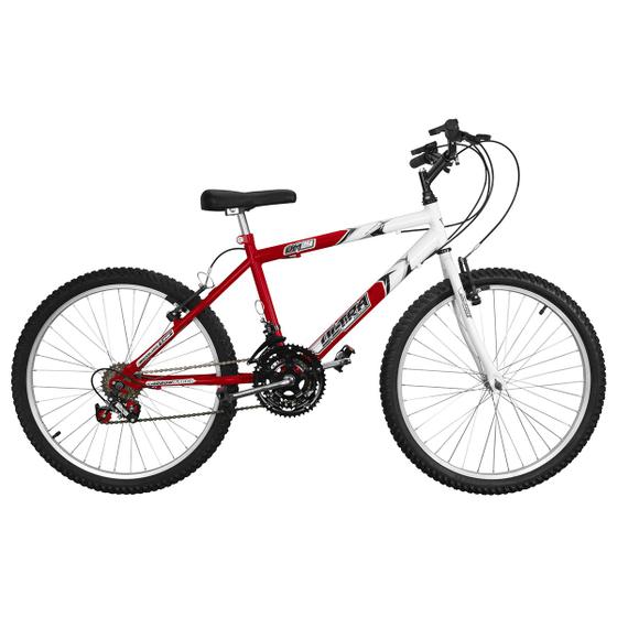 Bicicleta Ultra Bikes Pro Tork Ultra Aro 24 Rígida 18 Marchas - Branco/vermelho