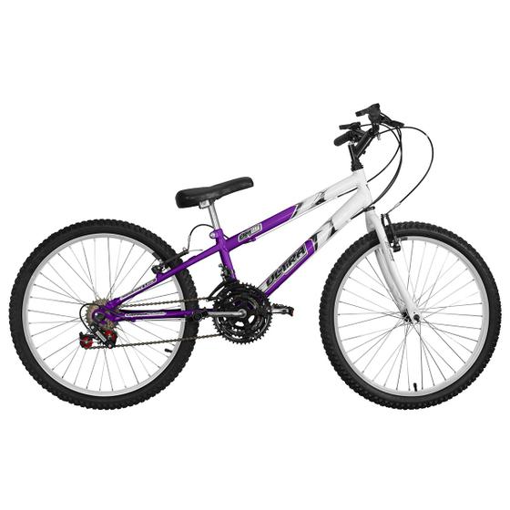 Bicicleta Ultra Bikes Pro Tork Aro 24 Rígida 18 Marchas - Branco/lilás