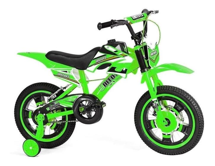 Imagem de Bicicleta Unitoys Moto Cross Aro 16 Freios V-Brakes Verde