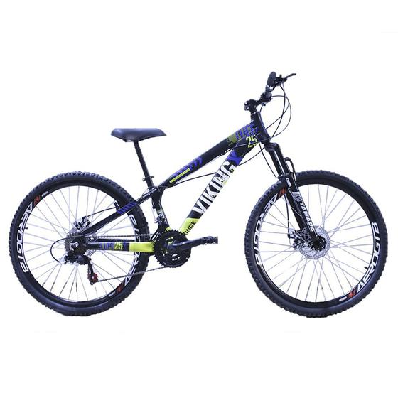 Imagem de Bicicleta Viking X TUFF 25/30 26 Freio a Disco 21V Cambios Importados Preto amarelo