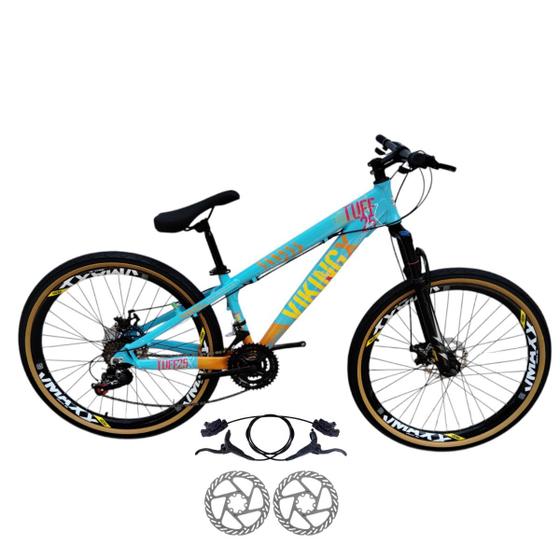 Imagem de Bicicleta Vikingx Tuff 25 Quadro Aluminio 24V Freio Hidraulico Dianteiro Traseiro