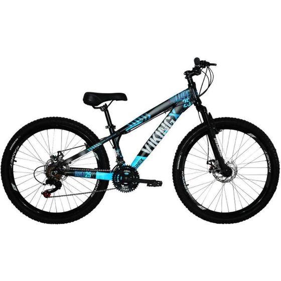 Bicicleta Vikingx TUFF25/30 Freeride Aro 26 21V  Cambios Importados Preto Azul  Viking é boa?