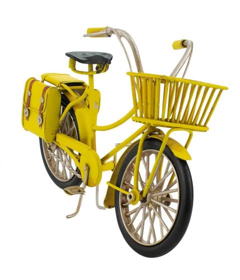 Imagem de Bicicleta Vintage Amarela - Enfeite Retrô - Taimes
