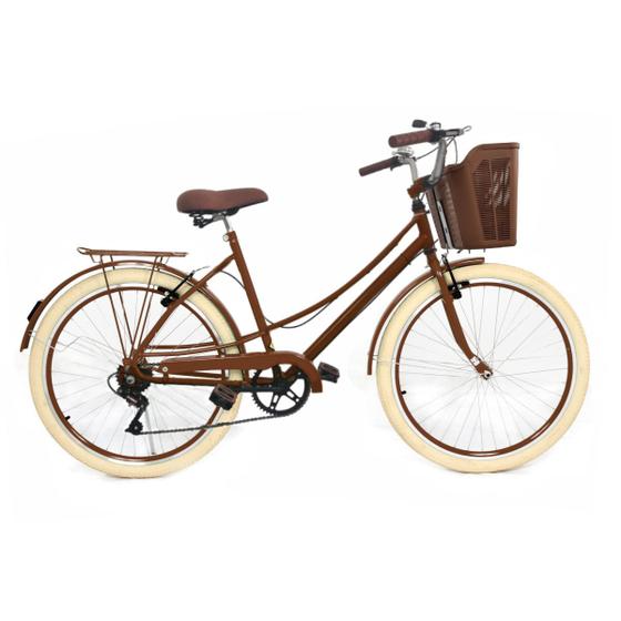 Imagem de Bicicleta Vintage Retro Food Bike estilo antigo Aro 26 com 6 Marchas