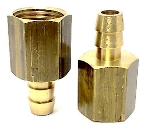 Imagem de Bico 1/2 Femea x 1/2 BM Latão Dourado Plug Para Mangueira Amarela