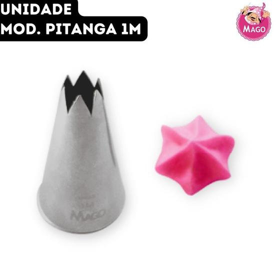 Imagem de Bico de Confeitar Pitanga Aberta Inox Grande Mago - Mod. 1M - Unidade