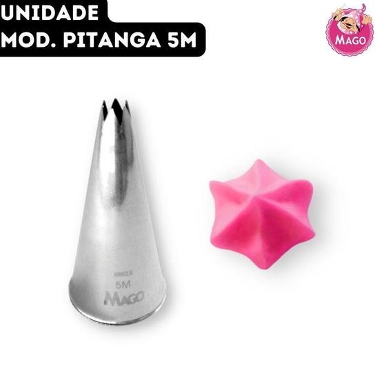 Imagem de Bico de Confeitar Pitanga Aberto Inox Grande Mago - Mod. 5M - Unidade