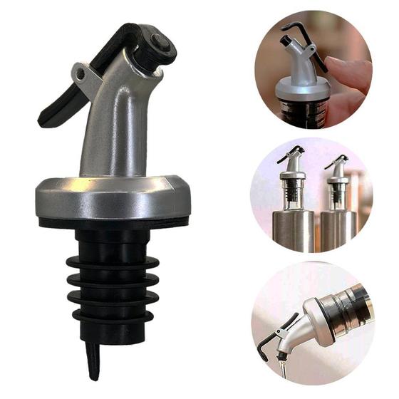 Imagem de Bico Dosador Dosadores Plástico Inox Para Garrafa Azeite Vinagre Multiuso