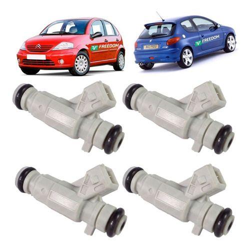 Imagem de Bico injetor citroen c3 c4 xsara peugeot 206 207 307 hoggar 2005 á 2012 - kit c/ 4 unidades