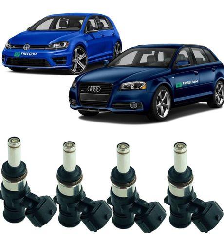 Imagem de Bico injetor vw golf tiguan passat fusca audi a3 a4 a5 q3 q5 porsche macan 1.8 2.0 2007 a 2019 - kit