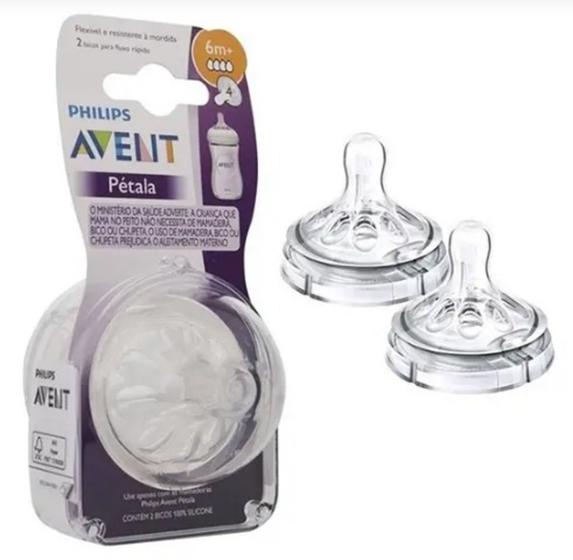 Bico Mamadeira Avent Pétala n4-6 m+ (2 Unidades ) - Bico de Mamadeira ...