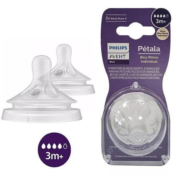 Imagem de Bico Mamadeira Pétala 3.0 Fluxo Nº4 - 3m+ - Philips Avent